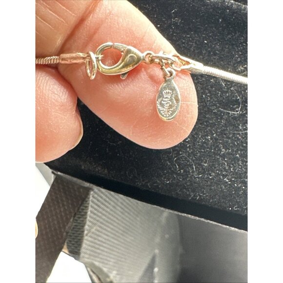 Premier Designs Duet Crystal Pendant Silver Tone Necklace 19” Snake Chain - Picture 6 of 11